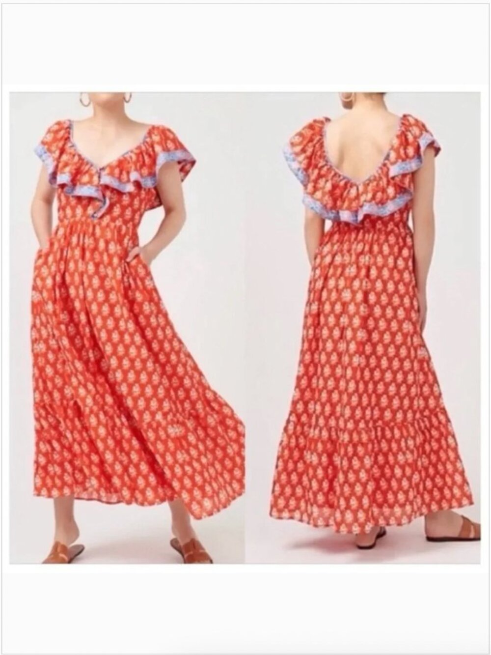 J.Crew Flutter V-neck Maxi Dress NWT